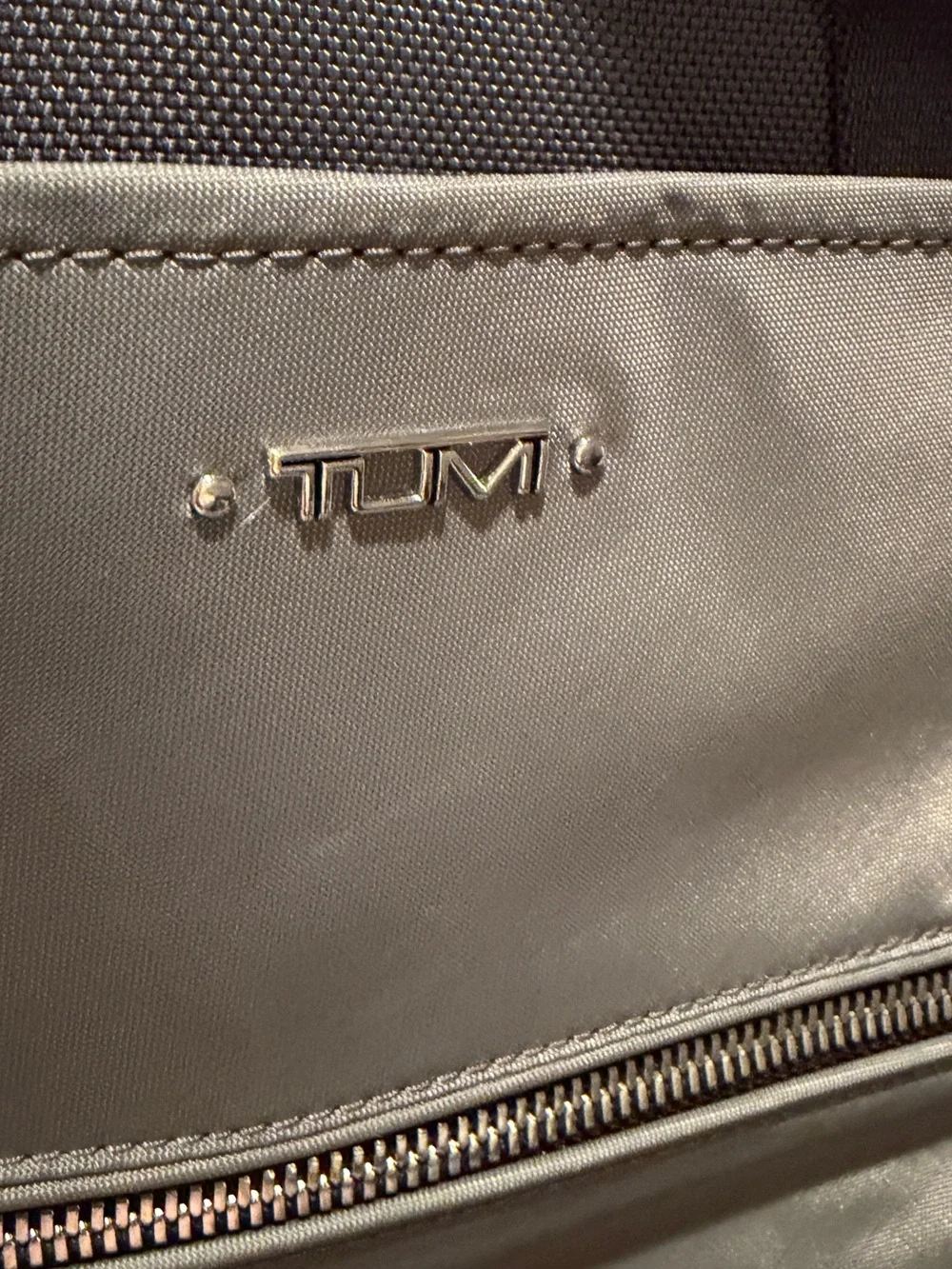Tumi Olive Gray Men's Backpack with Black Accents